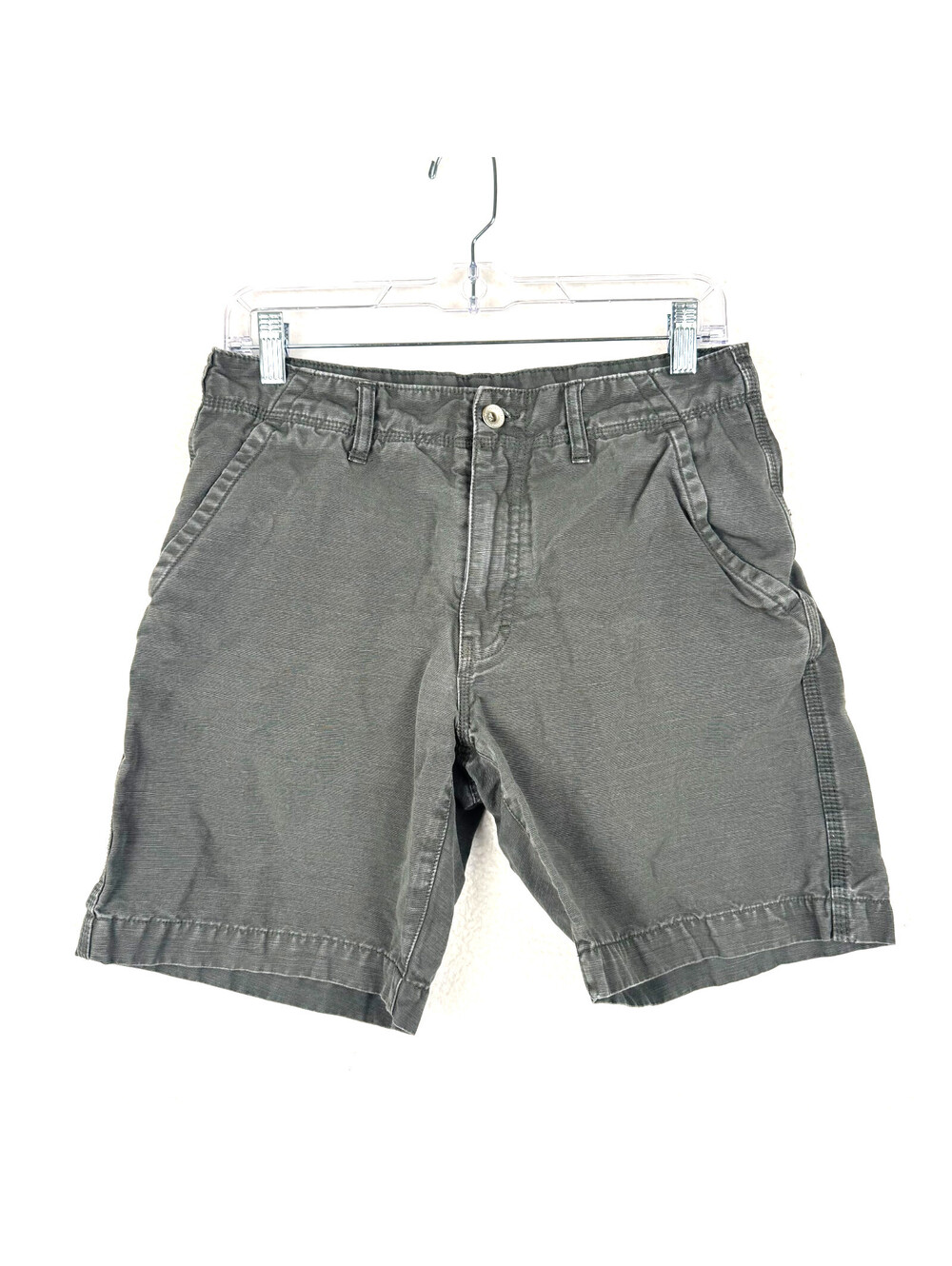 Taylor Stitch Foundation Shorts Mens 30 Gray Linen Organic Cotton 7" Inseam